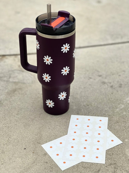 Daisy Pop Water Bottle Stickers